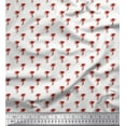 thumbnail image 1 of Soimoi Red Poly Georgette Fabric Palm Tree Print Fabric by the Yard 52 Inch Wide, 1 of 5