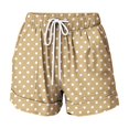 thumbnail image 6 of Only Moment Polka Dot Shorts Womens Shorts Casual High Waisted Elastic Running Shorts with Pockets for Gym Casual Light Yellow,XXL, 6 of 6
