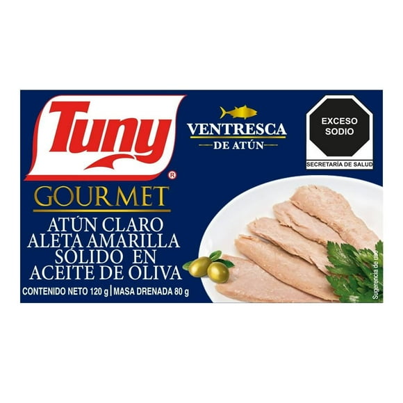 Atún Tuny gourmet sólido en aceite de oliva 120 g