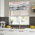 thumbnail image 5 of Gray Coastal Beach Valances for Windows, Decorative Rod Pocket Window Valance Curtains, Modern Oil Painting Nautical Short Curtain Drapes for Kitchen/Bathroom/Living Room, 2 Panels, 42" W x 12" L, 5 of 8