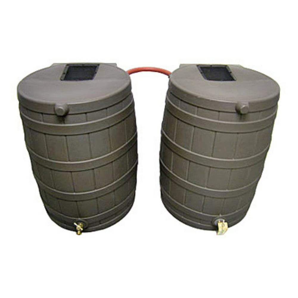 Good Ideas 50 gal. Gray Metal Rain Barrel