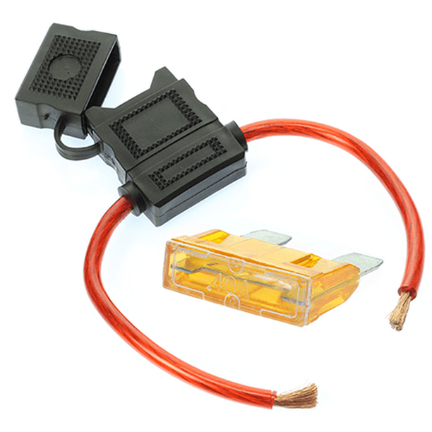 8 Gauge Maxi Inline Fuse Holder Fuseholder With Cover 40 Amp Fuse Walmart Com Walmart Com