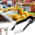thumbnail image 1 of 2PCS Clips Multifunctional Pineapple Eye Remover 2024 New Stainless Steel Pineapple Lid And Slicer Strawberry Lid Tool Kitchen Pineapple Strawberry Stem Remover Tool 2PCS Black, 1 of 7