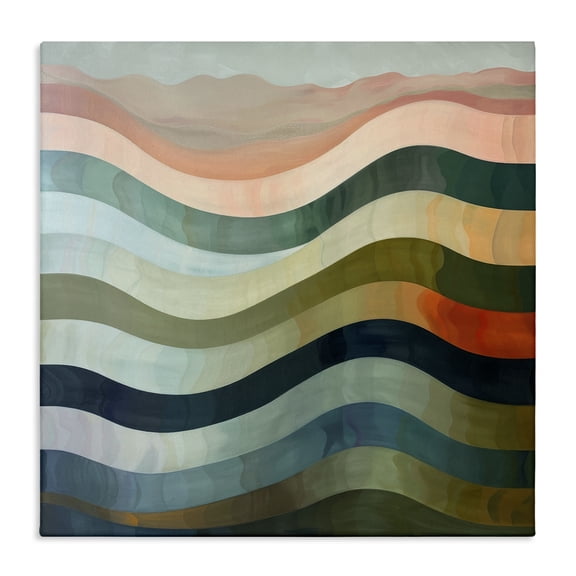 Stupell Industries Modern Fluid Dynamic Stripes Canvas Art, 17 x 17, by Lazar Studio