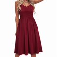 thumbnail image 1 of Elegante Vestido Casual Impreso De Cuello En V Para Mujeres Talla Única, 1 of 7