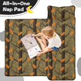 thumbnail image 4 of Camo and Branch Brown Pattern Teens Toddler Nap Mat with Pillow, Sleeping Mat Bag for Preschool Daycare 50"x20", 4 of 6