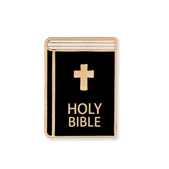 Holy Bible Religious Cross Enamel Lapel Pin