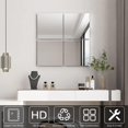 thumbnail image 3 of 3D Acrylic Mirror Sheets Wall Stickers Decals, 4 Pcs 12X10in Frameless Mirror Full Body Mirror Set, Length Gym Mirror Peel and Stick Mirrors for Wall Bathroom, Bedroom, Square, Door Tiles, 3 of 5