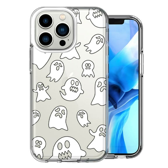 MUNDAZE For Apple iPhone 13 Pro Halloween Spooky Ghost Design Double Layer Phone Case Cover