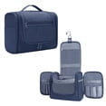 thumbnail image 5 of Large Hanging Travel Toiletry Bag Dopp Kit with Hook Cosmetic Makeup Organizer with Brush Holder Water-Resistant Bathroom for Women Men, Navy Blue, 5 of 8