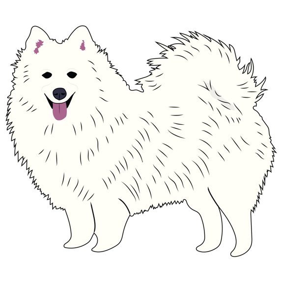 Japanese Spitz Decal | Indoor/Outdoor | Dog Lover Super Cute Sticker for SUV Windows, Dorm Rooms, Bedroom, Offices | SignMission personalized gift | 36"