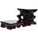 thumbnail image 2 of Square Serving Tray Ebony Wood Display Stand Crafts Wood Display Stand Wooden Craft Display Base Wood Vase Display Stands, 2 of 3