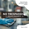 thumbnail image 4 of Private Property No Trespassing Sign, Rectangle Brown Background Sign, 3x12 2 PK Vinyl Sticker, 4 of 8