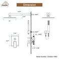 thumbnail image 5 of CASAINC 2-Function 10 in.Wall-Mounted Shower System in Brushed Gold, 5 of 10