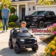 thumbnail image 6 of 24V Ride on Toy for Kids, Licensed Chevrolet 2 Seat Powered Ride on Car with Remote Control, 4 Wheels Spring Suspension, Bluetooth, LED Lights, Kids Electric Car for Age 3+, Black, 6 of 10