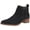 Black Leather, variant on Womens Black Pull Tab Goring Cushioned Pogan Almond Toe Stacked Heel Leather Chelsea 10 M