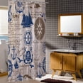 thumbnail image 5 of Rustic Nautical Shower Curtain,Lighthouse Sailing Beach Bathroom Shower Curtains,Navy Blue Coastal Bath Curtains Sets with 12 Hooks 72x72in,Waterproof Fabric, 5 of 6