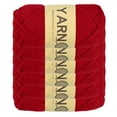 thumbnail image 1 of Uxcell 6Pcs Hilo de ganchillo, hilo acrílico rojo oscuro de 2 mm 150 g/5.3 oz, 328 yardas en total, 1 of 6