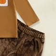 thumbnail image 6 of Jkety Halloween Baby Clothes Halloween Baby Girl Clothes Spooky Ghost Sweatshirt Long Sleeve Shirt Top Pants Fall Toddler Halloween Outfit Girl(Brown,6-12 Months), 6 of 6