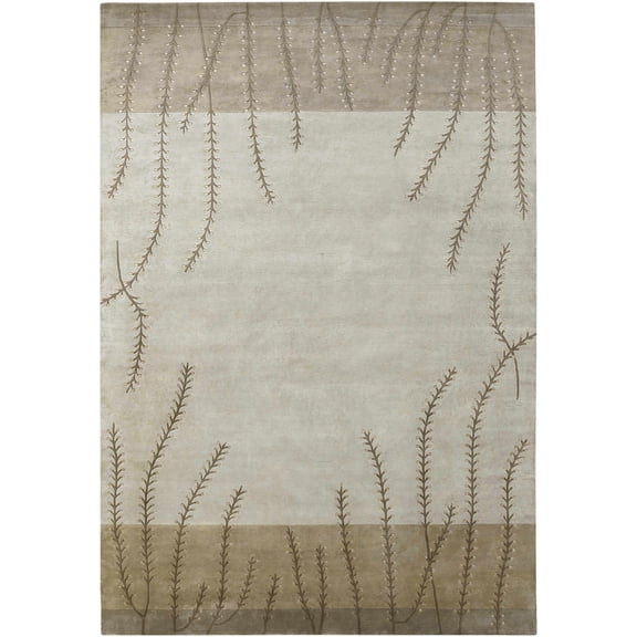 Hauteloom Emmons Wool Living Room, Bedroom Area Rug - Animal - Tan, Dark Brown, White - 2' x 3'