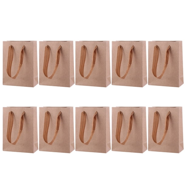 30 bolsas de papel kraft para regalar, dulces, golosinas, compras (caqui)