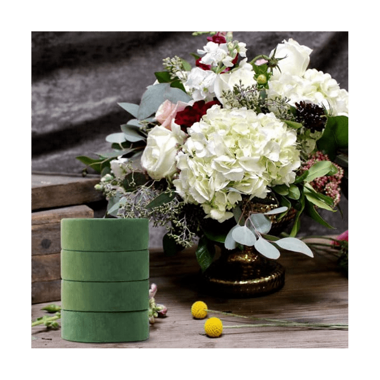 Pack of 10 Round Floral Foam Blocks, 6.5inch Wet Green Foam Bricks for Flower Florist Supply Fresh or Artificial Flowers