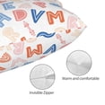 thumbnail image 3 of Kdxio Cotton Pillow Cases 20"x30" Pillowcases,Soft and Breathable Bedroom Pillow Cases-Scandinavian Alphabet-No Pillow Core, 3 of 5
