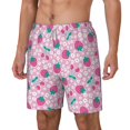 thumbnail image 2 of Uemuo Cherry Strawberry Pattern Mens Swim Trunks Quick Dry Board Shorts with Mesh Lining, Stretch Beach Shorts Quick Dry No-Chafing Board Shorts-X-Large, 2 of 9