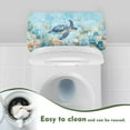 thumbnail image 4 of ZIATUBLE Ocean Turtle Toilet Tank Lid Covers Standard Toilet Tank Lid Dustproof Toilet Tank Protector Cover with Stretch Edges Toilet Tank Lid Cover for Bathroom Decoration, 4 of 5