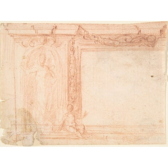 Sketch for a Wall Decoration Poster Print by Anonymous, Italian, 17th century (18 x 24)