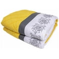 thumbnail image 2 of Legacy Decor 5 Pc Grey, Yellow and White Striped Comforter Set with Embroidered Design, Twin Size, 2 of 7