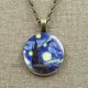 thumbnail image 4 of Collar de pinturas al óleo de Arte de Van Gogh para mujer, joyería de cabujón de vidrio, colgante de girasol de cielo nocturno estrellado, regalos de amante para niña, 4 of 4