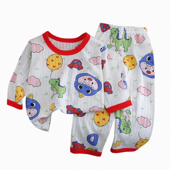 CAUYDY Baby Girls Sleepers Toddler Boy Clothing Long Sleeve T-Shirt and Pants 2PCS Set Cute Infant Outfits Summer Fall 18-24 Months 1T 2T,Sky Blue