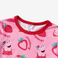 thumbnail image 4 of Peppa Pig Toddlers Girls Graphic Tee All-over Print Strawberry Short Sleeve T-shrits Tops Size 2T, 4 of 6