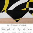 thumbnail image 6 of Modern Abstract Art Flannel Blanket for Bed,Travel and Camping, Yellow White Geometric Circle Super Soft Cozy Blanket for All Seasons 50"x60", 6 of 7