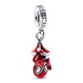 thumbnail image 1 of Disney 925 Sterling Silver Charm Marvel Fits Original Pandora Spider Man Bracelet Movie Anime Character Spider Man Charm Beads Gao Jinjia LED, 1 of 2