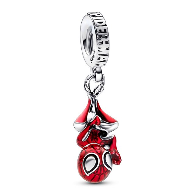 Disney 925 Sterling Silver Charm Marvel Fits Original Pandora Spider Man Bracelet Movie Anime Character Spider Man Charm Beads Gao Jinjia LED