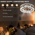 thumbnail image 4 of Historyli Go5H Caged Ceiling Fan With Lights Remote Control, LowFlush Mount Farmhouse Modern Ceiling Fans, 6 Speeds Reversible Blades, 5 LED Bulbs Included For Bedroom Living Room, 4 of 9