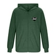 thumbnail image 6 of Mrmaere Men's Hooded Jacket Full-Zip Cut-Out Sleeve Graphic Print Stylish Casual Outerwear for Daily & Leisure Army Green XXL, 6 of 6