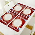 thumbnail image 6 of Christmas Placemats Set of 6, Heat Resistant Non-Slip Red Place Mats for Kitchen Dining Table, Washable Durable Cloth Table Mats Holiday Decor, 18x12 Inch, 6 of 6
