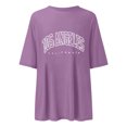 thumbnail image 5 of Uinagy T-Shirt Mode Femme Col Rond Grande Taille Manches Courtes Imprimé Lettre, 5 of 5