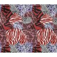 thumbnail image 4 of oneOone Cotton Flex Red Fabric Skins Animal Dress Material Fabric Print Fabric By The Yard 40 Inch Wide, 4 of 4