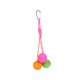 thumbnail image 3 of Pelota de sisal para gatos con cuerda larga, con sonido de campanilla, juguete para gatos, PP resistente. rosa naranja verde, 3 of 9