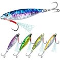 thumbnail image 1 of TRUSCEND Señuelos de pesca de agua salada, 0.35 oz-6.29 oz con anzuelos planos BKK, paso lento/cuchillo/plantilla vertical, señuelo de cuchara de agua salada para atún salmón mero, señuelo de pesca de, 1 of 4