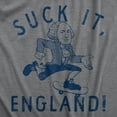 thumbnail image 2 of Mens Suck It England T Shirt Funny Fourth Of July George Washington Skateboarding Tee for Guys Graphic Tees, 2 of 9
