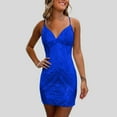 thumbnail image 2 of Sparkly Short Tight Homecoming Dresses For Teens Lace Sequin Spaghetti Straps Prom Gowns, 2 of 5
