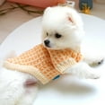 thumbnail image 4 of Pets Dog Cat Orange Color Wafer Sweater Autumn Winter Puppy Warm Clothes Costume, 4 of 8