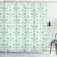 thumbnail image 1 of Ambesonne Aqua Shower Curtain, Wave Like Round Swirls, 69"Wx70"L, Seafoam and White, 1 of 3