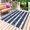 Light Blue Mist Blue, variant on Nautical Striped Outdoor Rug for Patio/Deck/Porch, Non-Slip Large Area Rug 3 x 5 Ft, Summer Coastal Ocean Navy Blue White Indoor Outdoor Rugs Washable Area Rugs, Reversible Camping Rug Carpet Runner