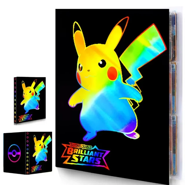 Trading Card Holder Card Album Binder, Protection Folder Book Collectible Card Album, 4-Pocket with 30-Pages 240-Trading Cards Capacity, Present for Children-AAB3